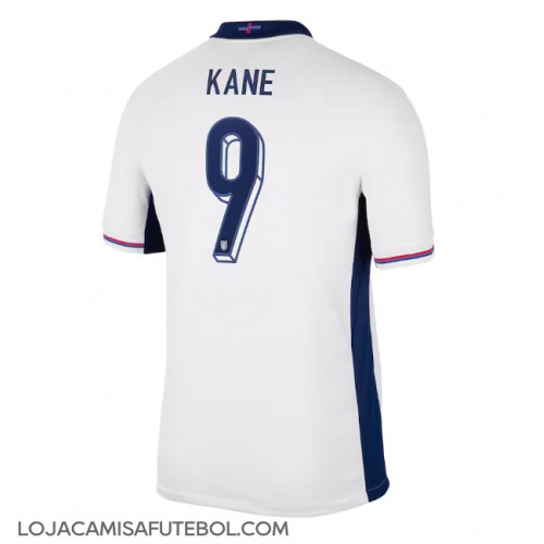 Camisa de Futebol Inglaterra Harry Kane #9 Equipamento Principal Europeu 2024 Manga Curta